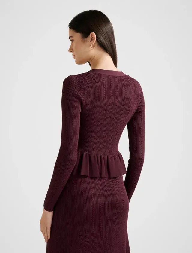 Kn7539-Plum Women's Cardigan – صورة 3