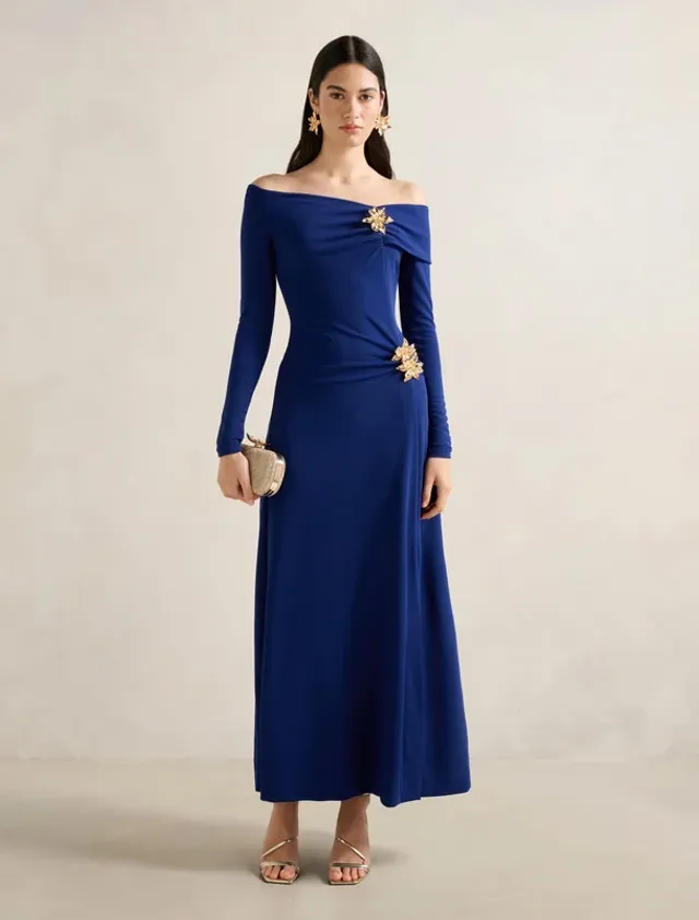 Fletcher Bardot Long Sleeve Maxi