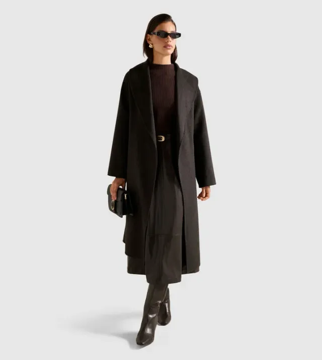 Brooklyn PU A Line Midi Dress – صورة 2