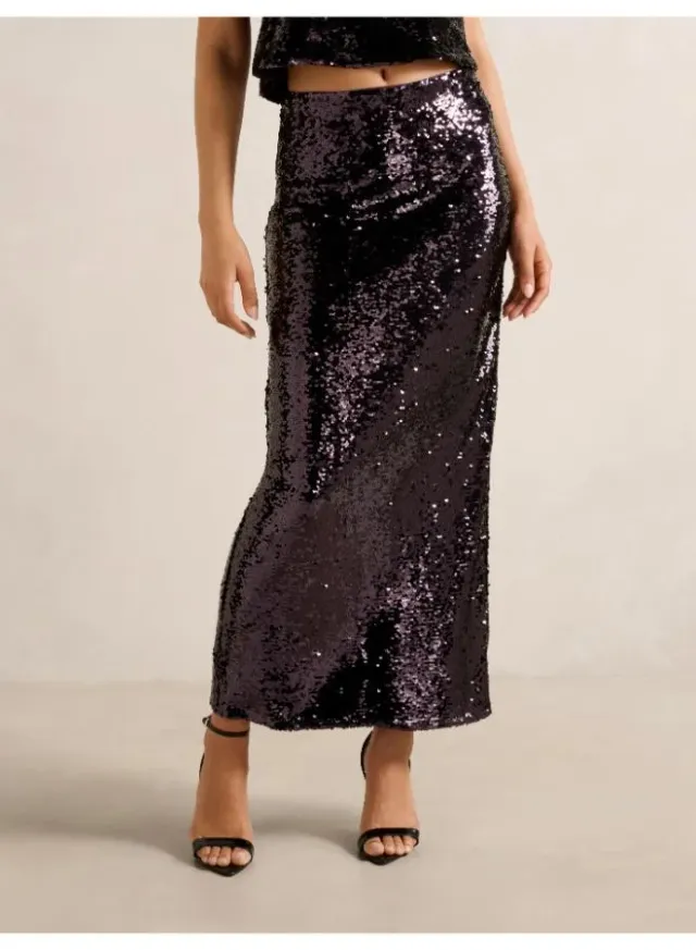 Nora Sequin Midi Skirt