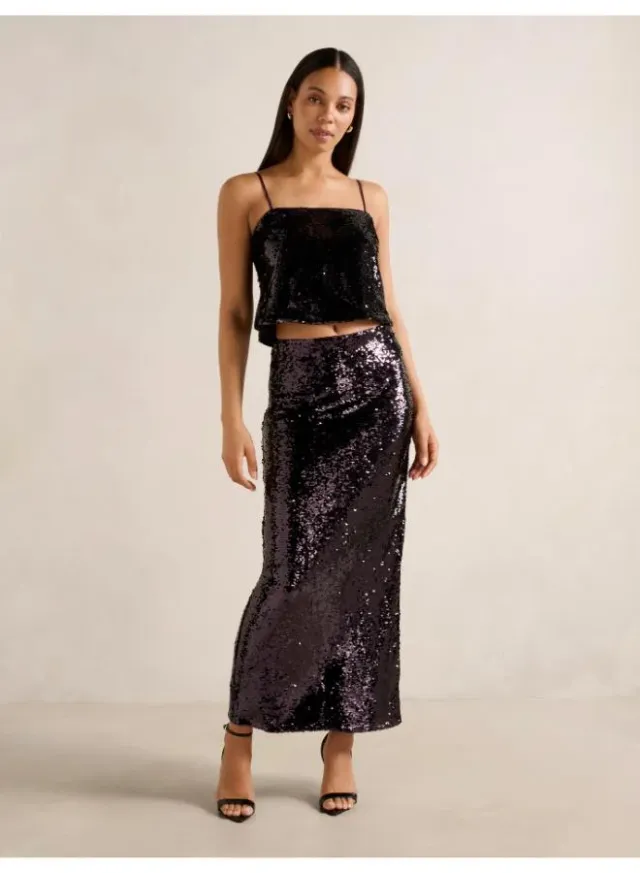 Nora Sequin Midi Skirt – image 5