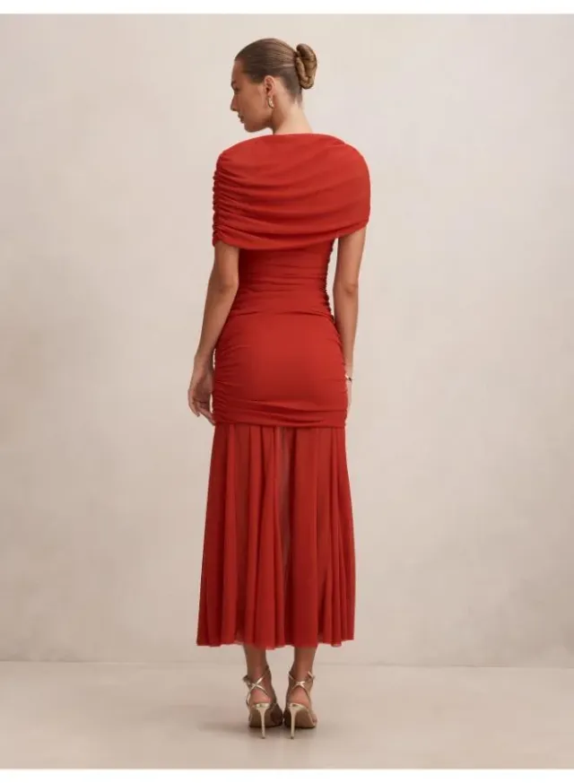 Elouise Asym Cape Mesh Maxi – image 2