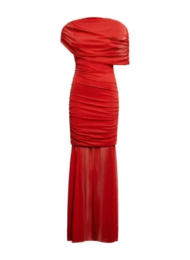 Elouise Asym Cape Mesh Maxi – image 5