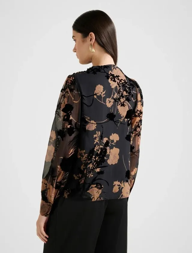 Sh13587-Black Women's Blouse – image 3