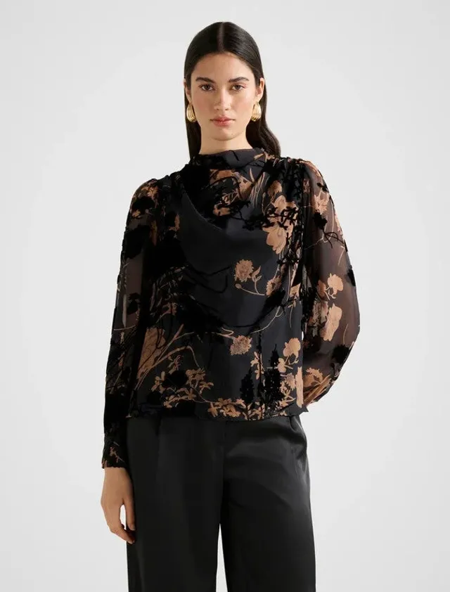 Sh13587-Black Women's Blouse