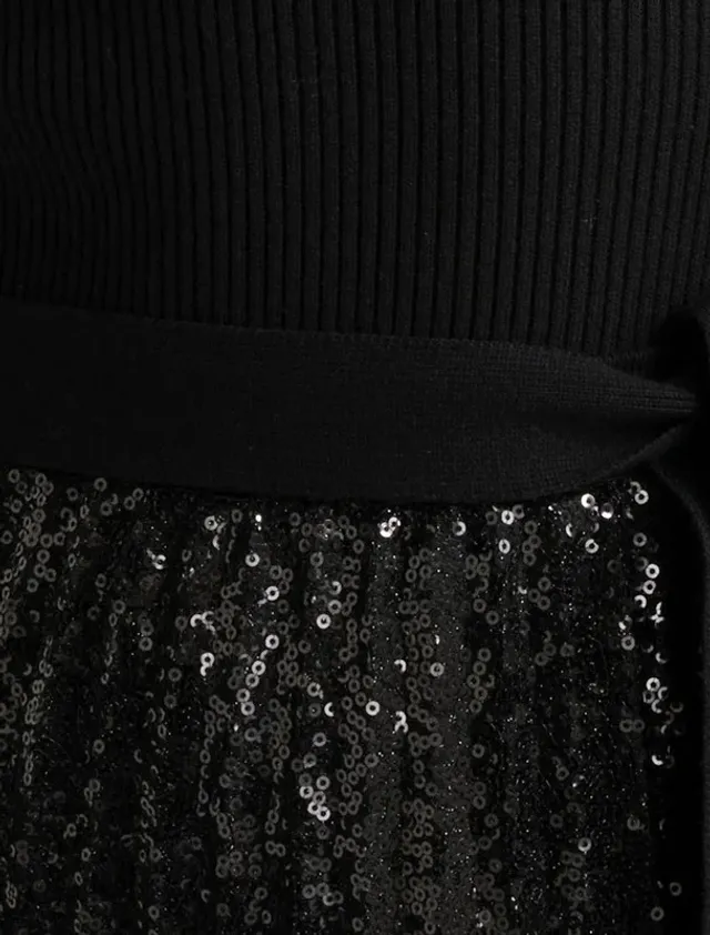 Lina Sequin Pleat Knit Dress – صورة 4