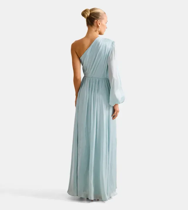 NEVE One Shoulder Draped Evening Dress – صورة 3