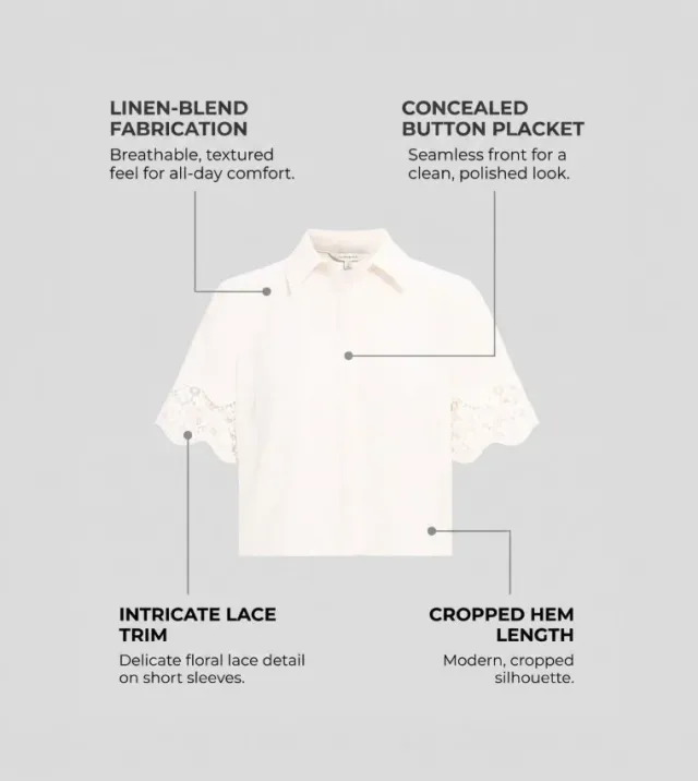 Skye Lace Trim Shirt – image 3