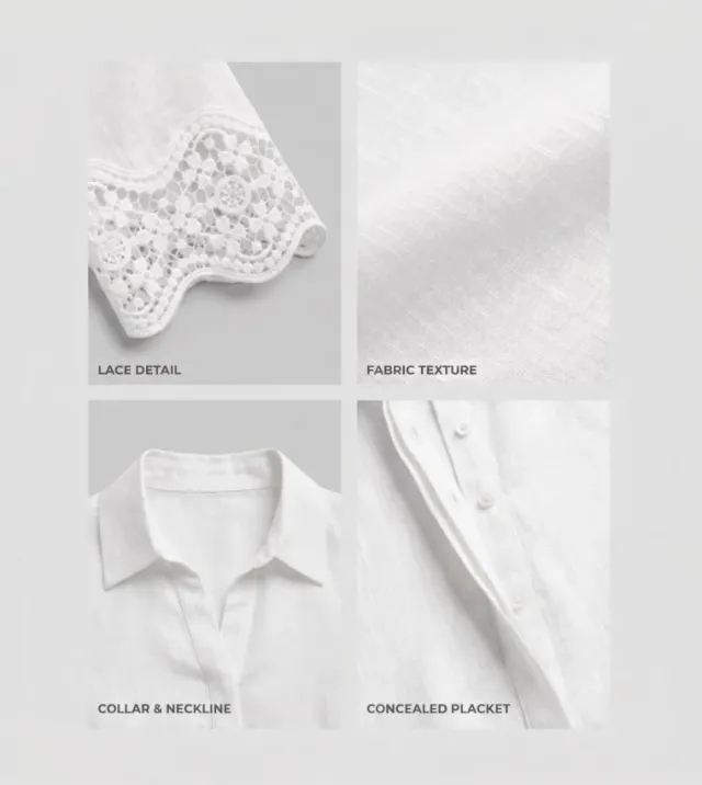 Skye Lace Trim Shirt – صورة 2