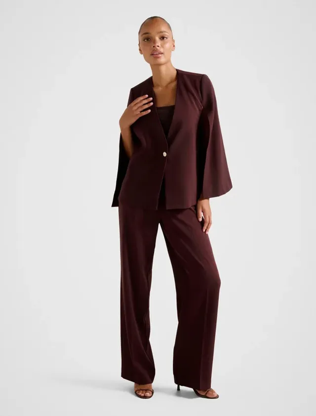 Ja7587A-Plum Women's Woven Jacket