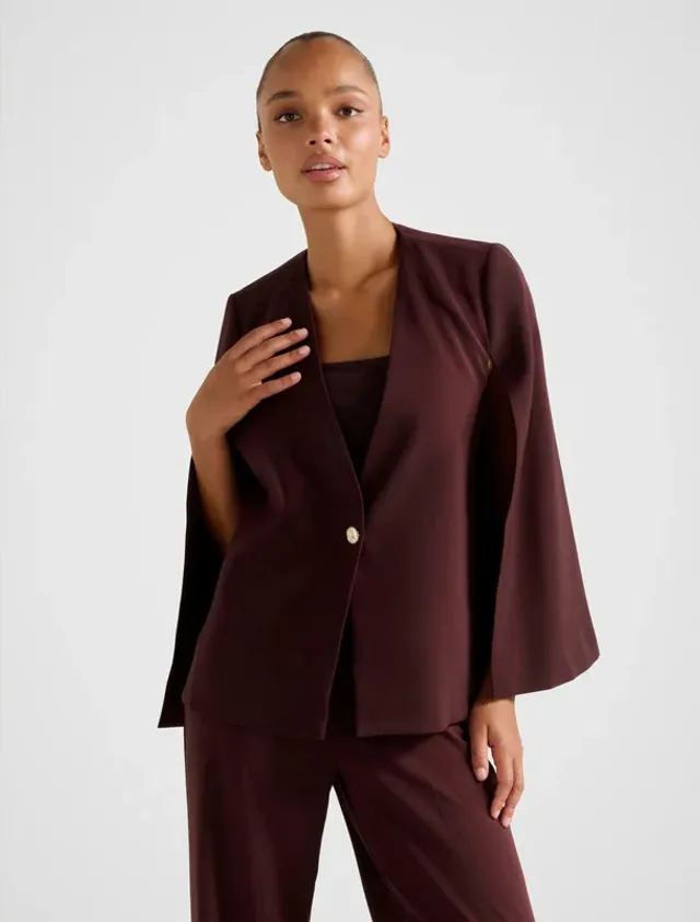 Ja7587A-Plum Women's Woven Jacket – صورة 2