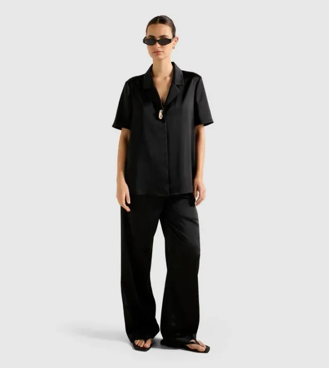 Sh13308-Black Women's Shirt – صورة 2