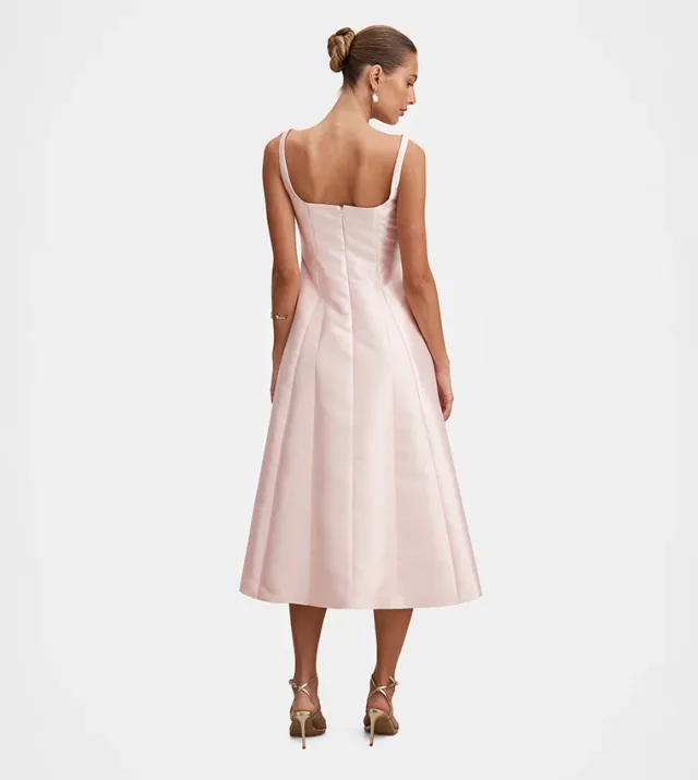 Kayla Structured Satin Midi – صورة 3