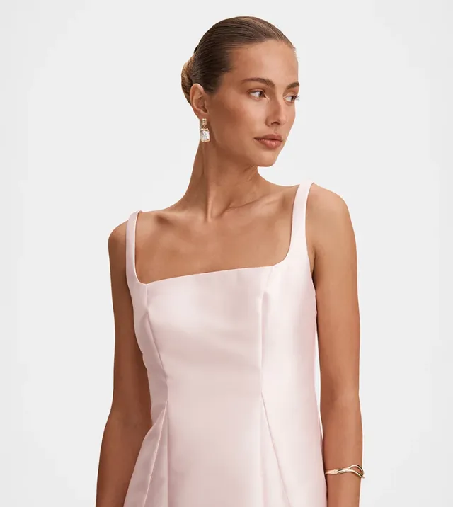 Kayla Structured Satin Midi – صورة 4
