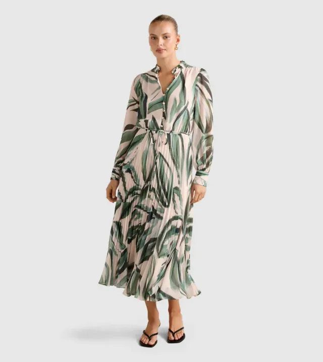 ANNABEL Button Through Midi Dress