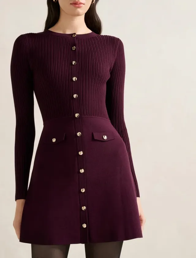 Issie L/S Knit Mini Dress – صورة 3
