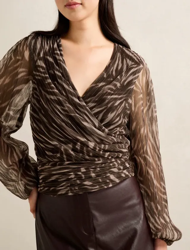 Odette Plisse Wrap Top – image 6