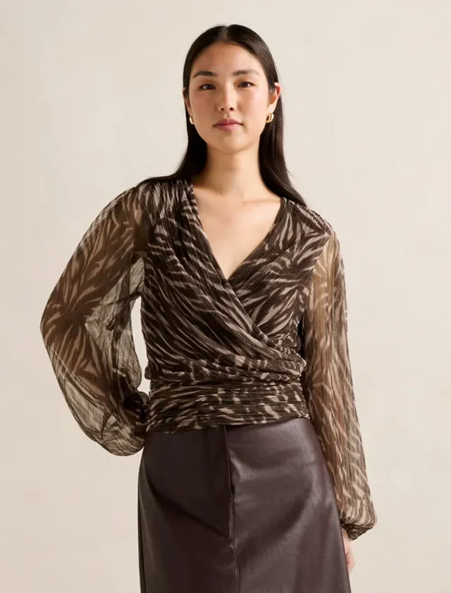 Odette Plisse Wrap Top – image 7