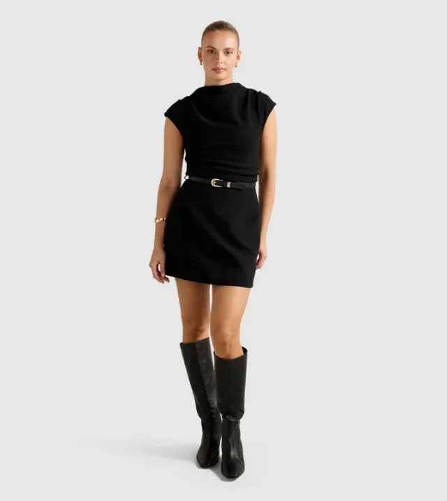 NATALIE High-Neck 2-in-1 Mini Dress