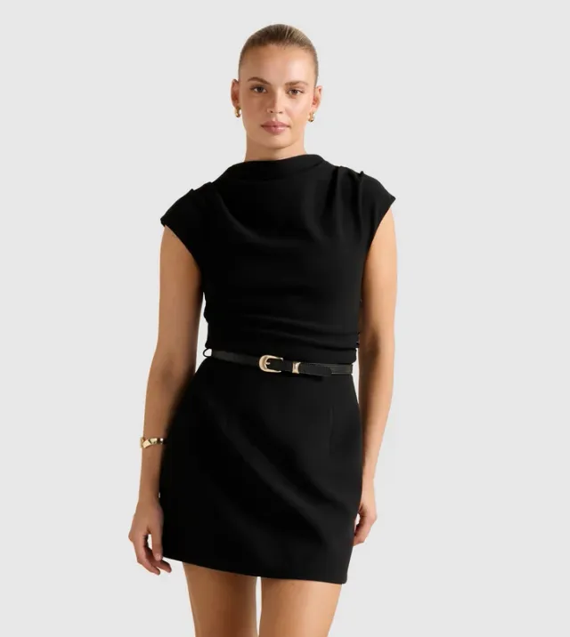 NATALIE High-Neck 2-in-1 Mini Dress – صورة 2