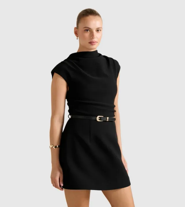 NATALIE High-Neck 2-in-1 Mini Dress – صورة 5