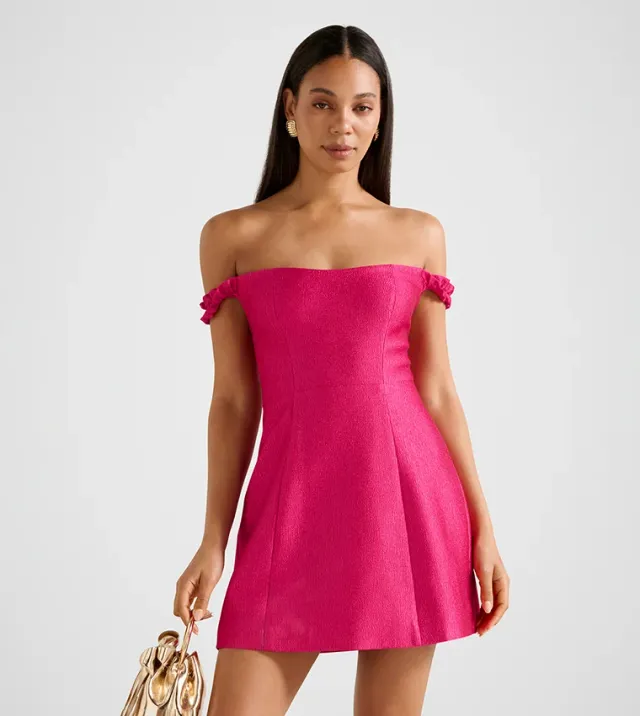 Mandy Bardot Ruffle Mini