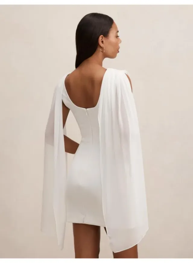 Bowie Mini Dress With Shawl – image 2