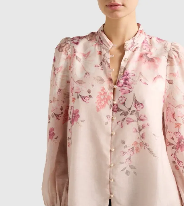 Sh13320-Fuchsia Women's Blouse – صورة 4