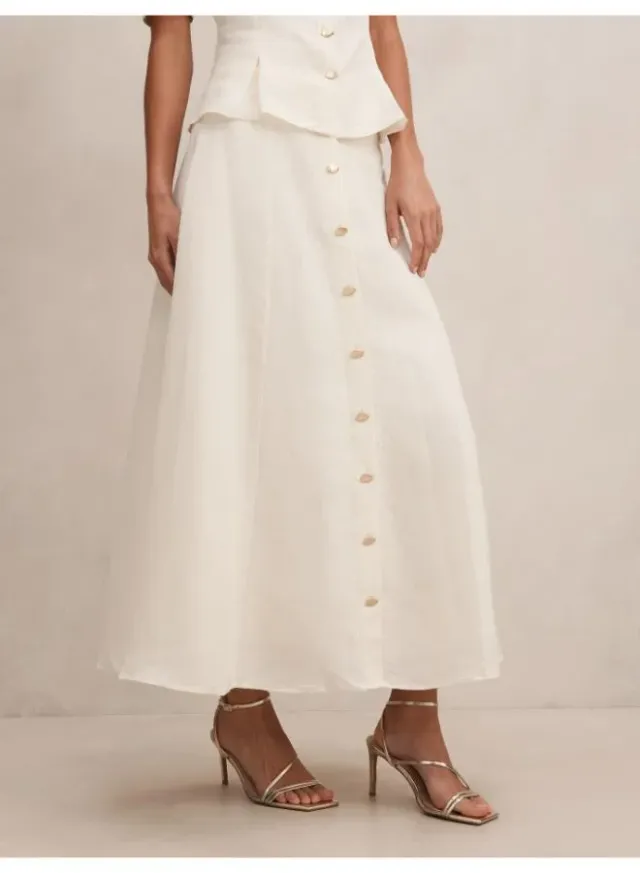Foster Button Maxi Skirt – image 3
