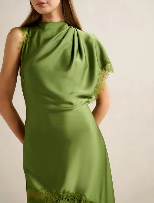 Kody Satin Lace Asym Dress – image 2
