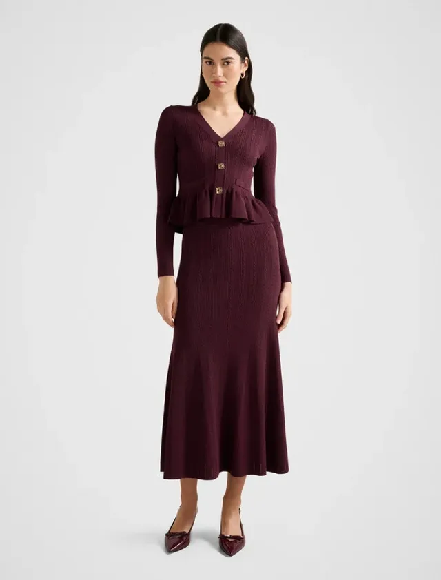 Kn7540-Plum Women's Shrug