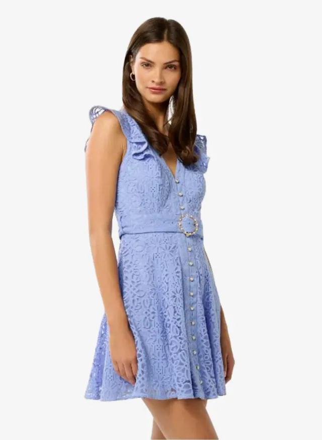 Sinead Belted Lace Detailed Mini Dress – image 3