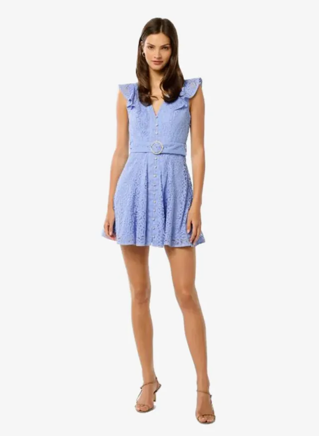 Sinead Belted Lace Detailed Mini Dress – image 5