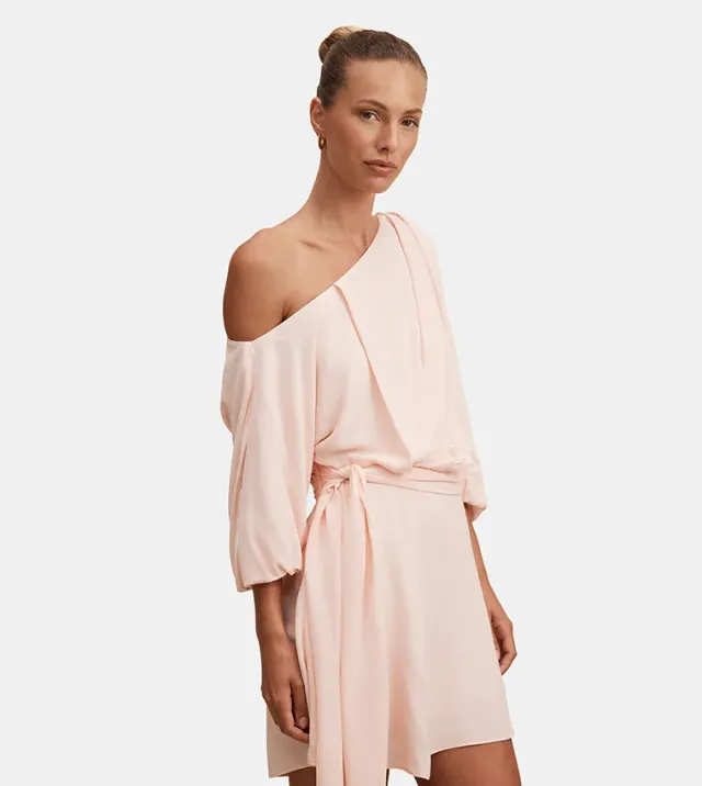 Sammy Tipped Draped Mini Dress – image 4