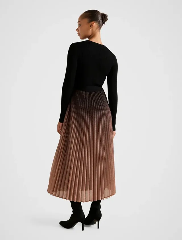 CELINA Ombre Metallic Midi Dress – صورة 2
