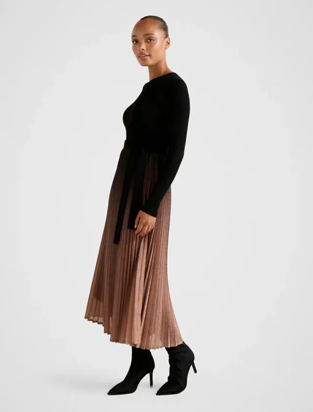 CELINA Ombre Metallic Midi Dress – صورة 4