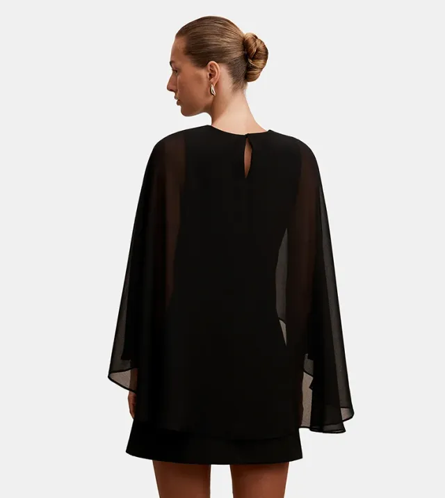 Irena Sheer Cape Mini Dress – صورة 2