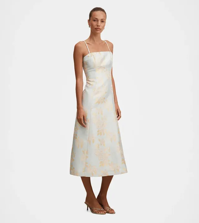 Charlotte Floral Jacquard Midi – صورة 2