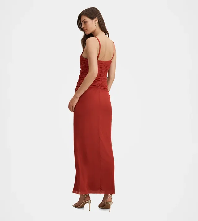 Evie Ruched Mesh Bodycon – صورة 3