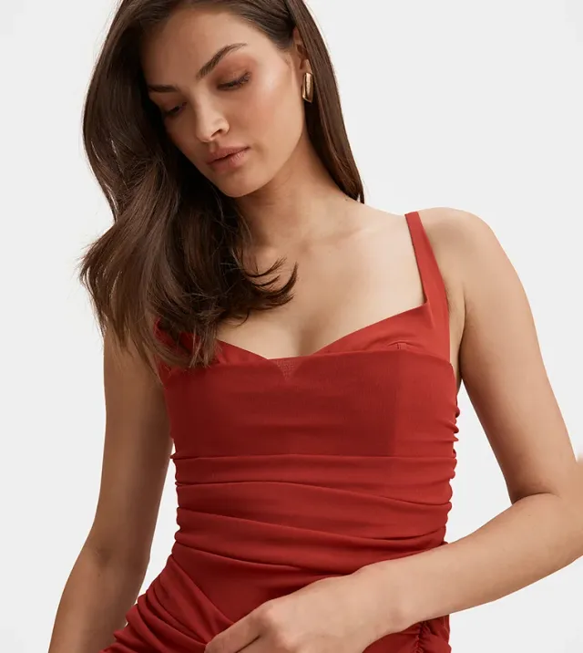 Evie Ruched Mesh Bodycon – صورة 4