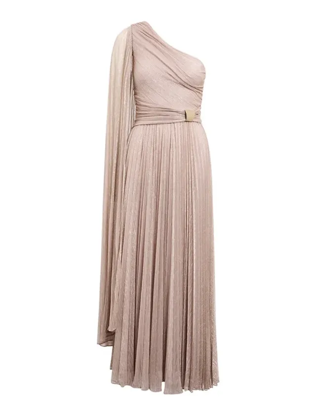 Samara One Shoulder Plisse Maxi – صورة 6