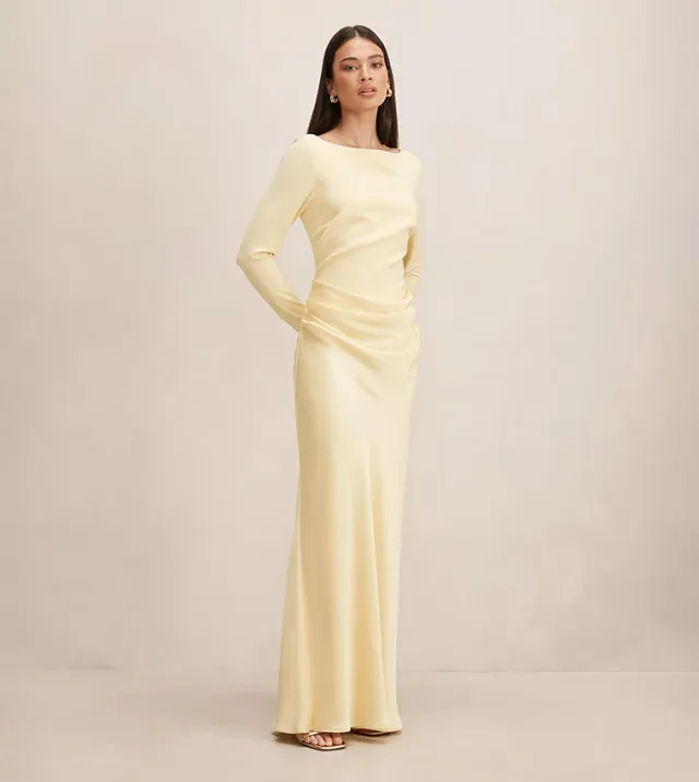Briella Boat Neck Drape Maxi – صورة 5