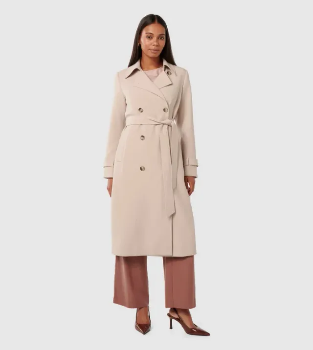 LEANNE Crepe Trench Coat