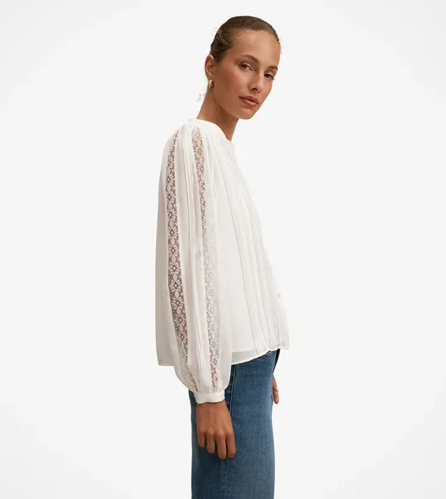 Alexis Lace Trim Blouse – image 4
