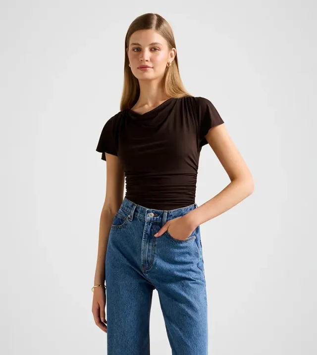 Stormi Spliced Shoulder Top