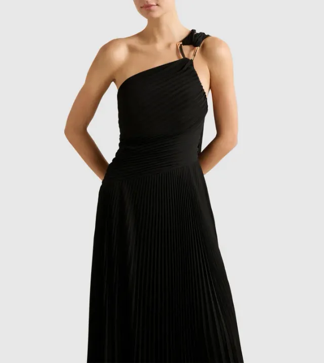Drz20474-Black Women's Mid Dress – صورة 3