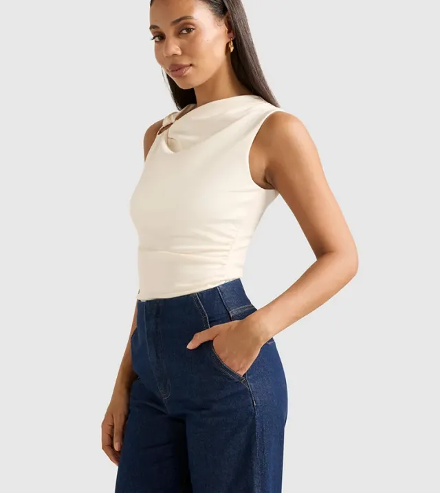 Becca Hardware Detail Draped Top – image 2
