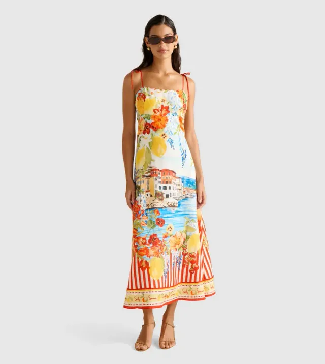 SICILIA Printed Strappy Midi Dress – image 2
