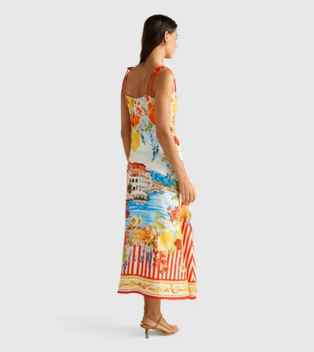 SICILIA Printed Strappy Midi Dress – صورة 3