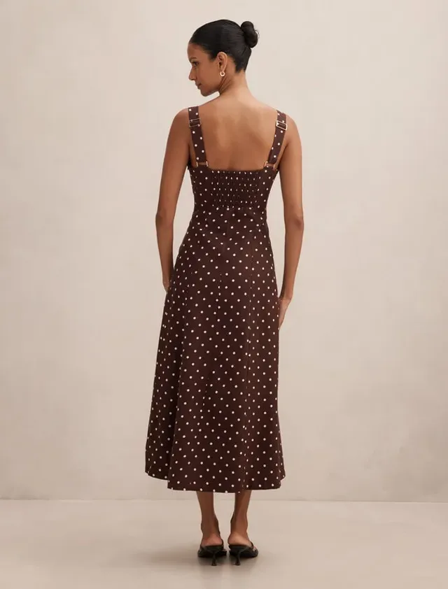Kara Petite Tie Front Linen Midi – image 2